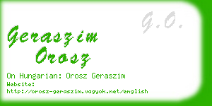 geraszim orosz business card